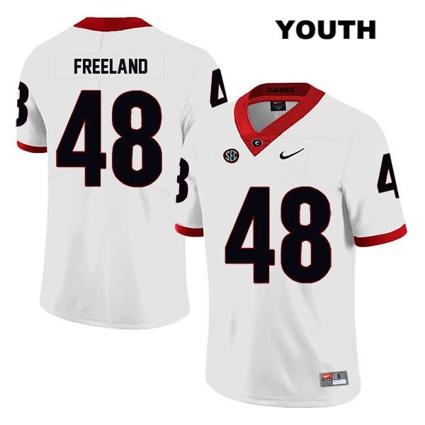 Georgia Bulldogs Youth Jarrett Freeland #48 NCAA Legend Authentic White Nike Stitched College Football Jersey XQA0456SR